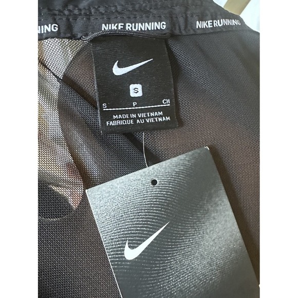 Nike Running Jacket Small Black Multicolor Print Mesh Back Reflective - Picture 7 of 9